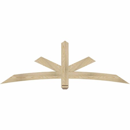 Ekena Millwork Alberta Rough Sawn Timber Gable Bracket, Douglas Fir, 72"W x 24"H x 2"D x 4"F, 8/12 Pitch GBW072X24X0204ALB00RDF